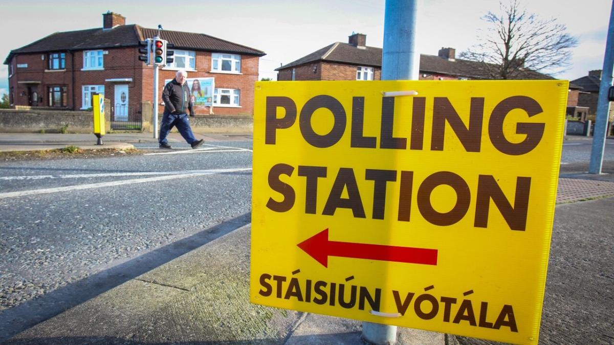 A polling station for the 2024 Irish election